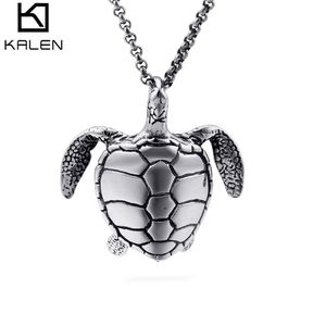 New casting Stainless Steel Baby Turtle Pendant Necklace Cool Gifts For Men Boys Baby Lovely Gift332q