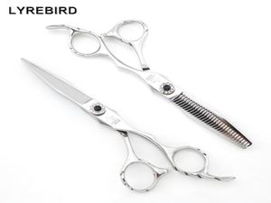 Lyrrebird High Class Professional Hair Scissors 6 인치 일본 머리카락 절단 전단 머리카락 가위 안티 슬립 핸들 New2049317