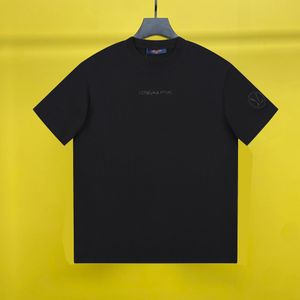 メンズプラスTシャツ最新ラウンドネックファッショントップグレードソリッドカラーTシャツ春夏シャツデザインティーポロススウェットシャツ文字刺繍a13