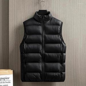 Herrenwesten Herbst Lässige ärmellose Weste Herrenjacke 2024 Mode Warmer, winddichter Baumwollmantel Männlicher Winter Hochwertige Kleidung Weste