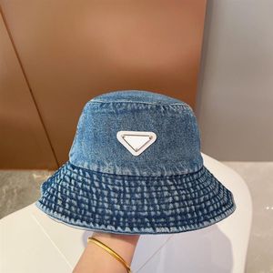 Women Wide Brim Hats Luxury Designer P Woman Washed and Aged Cowboy Bucket Hat 22SS Autumn Casquette Man273U