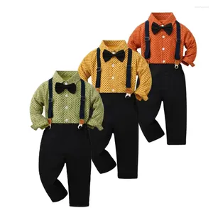 Conjuntos de roupas moda meninos boutique conjunto 1-9 anos crianças anfitrião desempenho traje cavalheiro crianças aniversário outfits atacado ternos