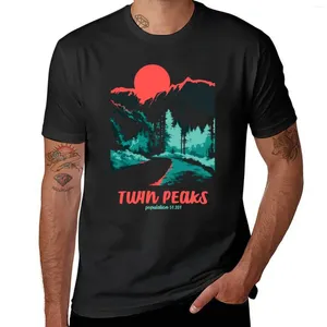 رجال Polos Twin Peaks Classic Parks National Parks Tonal Welcome Poster T-Shirt Summer Clother Blouse Mens Tirts T