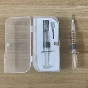Clear Mini Syringe 1.0ml Glass Tank Injector for m6t th205 amigo v9 Disposable Cartridge Thick oil with Needle Box Package Retail Accessories