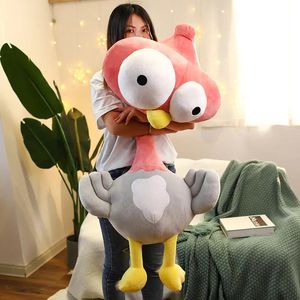 Hayvanlar kawaii bigeyed tavuk doldurulmuş hayvan oyuncak karikatür sevimli flamingo peluş oyuncak çocuklar uyku konforu yumuşak yastık oda dekorat