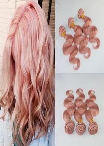 Baby Pink Human Hair Bundles 100 nieprzetworzone Remy Hair Weave 8a Klasa Virgin Hair Extensons