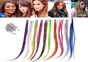 50 pezzi 1516 pollici dritto multicolore piuma sintetica per estensioni dei capelli accessori di abbigliamento per feste decorazione artigianale fai da te7845215