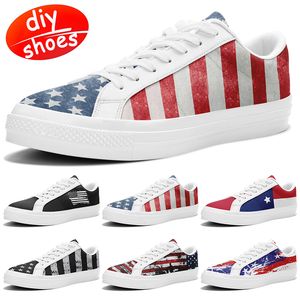 Low One Star 1910 Maßgeschneiderte Schuhe Liebhaber DIY Schuhe Freizeitschuhe Männer Frauen Schuhe Outdoor Sneaker Sport The Stars and the Stripes große Größe EUR 35-48