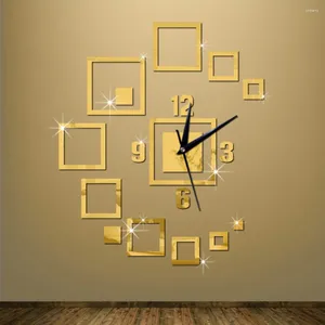 Wall Clocks 3D Clock Spiegel DIY Wallclock Decorative Watch Modern Design Sticker Horloge Murale Moderne