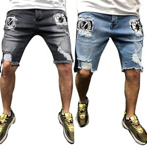 Herren Shorts Männer Denim Sommer Slim Fit Casual Cropped Hosen Mittlere Taille Gerade Sport Cargo Jeans Für Strand