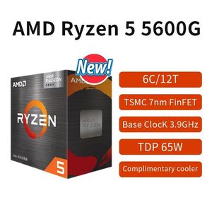 CPUS Ryzen 5 5600G R5 Kutu CPU Masaüstü İşlemci Soketi AM4 39GHZ SIXCORE TWEETREAD 65W DDR4 231117 Bırak Dağıtım Bilgisayarları Ağ Dho7u