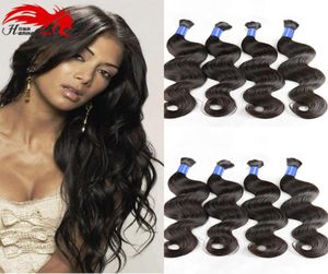 7A Great Bdoy Wave 100 Single Drawn Brazilian Human Hair Bulk Body Wave Human Hair Extensions Bulk Hair5444568