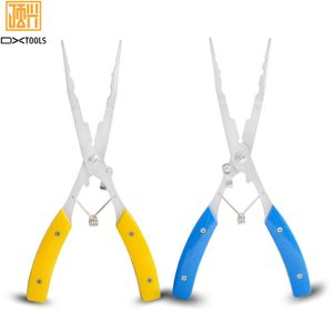 Long Flat Needle Nose Pliers for Fishing Lure Function Remove Hooks Cutting Braided Lines Tools Stainless Steel