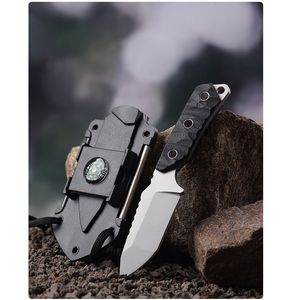 Specialerbjudande A1233 Small Survival Straight Knife D2 Tanto Blade Full Tang G10 Handle utomhus camping fiske taktiska fasta bladknivar med kydex