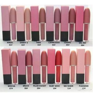 Make Up Liquid lipsticks Matte Lipstick Beauty Lips Makeup Waterproof Brand M Lip Gloss Long Lasting Lipgloss Cosmetics 12 Colors2498426