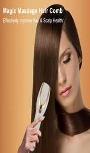 Расческа для распутывания волос, электрическая светодиодная Pon-светотерапия, парикмахерские щетки, расчески, массажная женская расческа, вибрационный массажер для кожи головы1945019