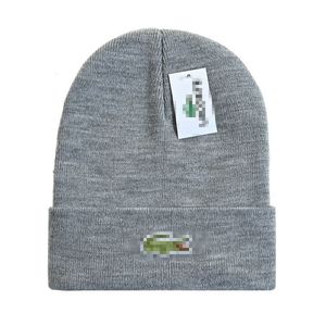 Mais recente designer de luxo gorro chapéu de inverno feijão moda masculina e feminina crocodilo chapéu de malha outono lã chapéu padrão fino g14