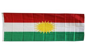 Kurdistan Flags Country National Flags 3039x5039ft 100d Polyester Lebendige Farbe Hochqualität mit zwei Messing -Treffen9012559