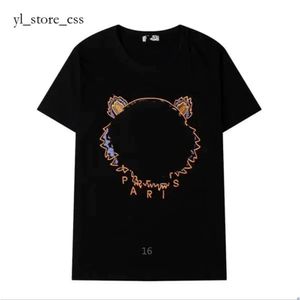 Kenzo T Shirt Top Quality Men Women Summer Street Kenzos Apparel Short Sleeve Tiger Head Embroidery Letter Print Loose Kenzos Shirt 4278