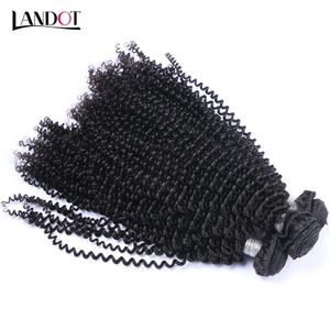 Wefts Brasileiro Kinky Curly Virgem Cabelo Humano Weave Bundles Não Processados Peruano Malaio Indiano Cambojano Mongol Curly Remy Hair Ex