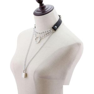 Hänge halsband kvinnor låser krage halsband hänge o ring choker kedja för kvinna mode smycken pendelle style stil kommer och släppa dh7ka