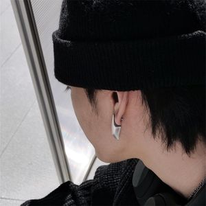 Japanese and Korean Trendy Design Metal Diamond Blade Earrings Punk Hip-Hop Exaggerated Mmen's/Women's Street Fashion Accessorie