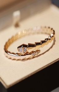 Top Designer Brand New 2022 Pure 925 Sterling Silver Jewelry Cuff Women Rose Gold Diamond Cuff Bracelet Bangle Lovely Fine Luxury Quality3234045