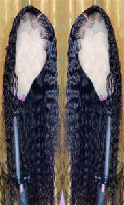 ディープパーツ透明な目に見えない水波レースフロントヒューマンヘアウィッグ150PREPLUCKED HD LACES WIG REMY WOMEN FRONTAL CLOSURE WIGES16129370