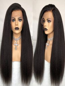 Kinky Straight Wig Full Lace Human Hair Wigs for Black Women 250 Density U Part Wig Yaki Full Lace Wig Lace Front Wigs EverBeauty2017992