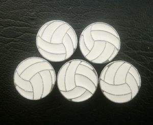 Fascino per diapositiva sportiva da pallavolo da 100 pezzi da 8 mm, adatto per braccialetti in pelle fai da te da 8 mm, gioielli di moda1575212