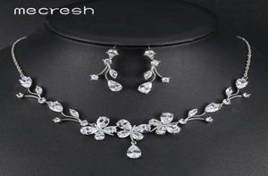 Mecresh Set di gioielli per collana da sposa con farfalla carina per le donne Set di orecchini da sposa con zirconi trasparenti Set di gioielli di Natale TL545 H4690436