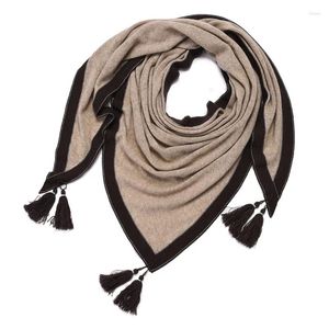 Scarves Design By Cashmere Knitted Scarf Triangular Shawl For Women Handmade Tassel Pendant Decoration