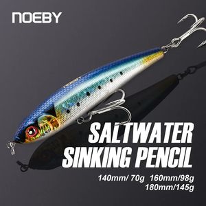 Noeby Stickbait Sinking Pencil Fishing Lure 14CM70G 16CM98G 18CM145G Artificial Hard Baits for Sea Tuna Saltwater Fishing Lures 240102