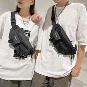 Sacos de cintura tático techwear hip hop crossbody saco de peito homens mulheres funcional rua moda único ombro à prova dwaterproof água fanny pacote