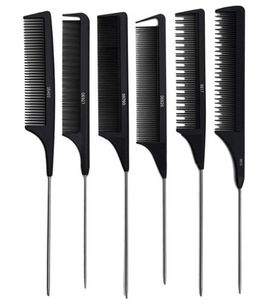 1PCS Heat Resistant Salon Black Metal Pin Tail Antistatic Comb Hard Carbon Cutting Hair Trimmer Brushes8509897