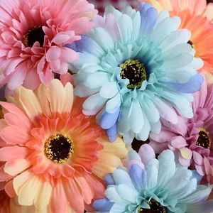 Decorative Flowers 5pcs Romantic Nordic Home Decoration Artificial Wedding Bouquets Gerbera Immortal Wholesale