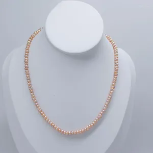 Choker Slimwater Pearl Pink Roundelle 3-5 mm Chocker Naszyjnik 36 cm Nature FPPJ Hurtowe koraliki