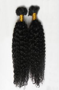 capelli umani intrecciati alla rinfusa 2 pezzi intrecciatura brasiliana dei capelli senza trama 200G capelli ricci crespi brasiliani bulk7120188