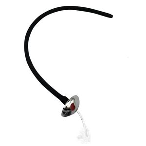 250mm Long Silicone Urethral Catheter Hollow Stimulator Dilator Sounds Rod Sex Toys Male Penis Plug Masturbator for Men 240102