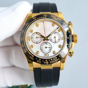 R Series Luxury Mens Watches Automatic Mechanical Movement Glass Glass 40mm Watch Rubber Slendar Fashion Watch Watches Watches
