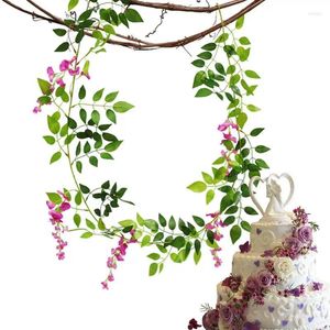 Fiori decorativi Salice Vite Fiore artificiale Pianta multiuso Foglie di seta per la decorazione domestica di nozze