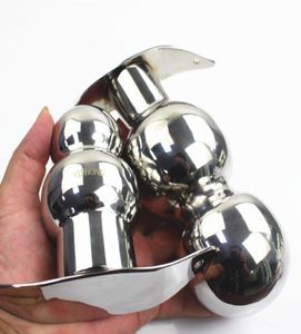 6 Tamanhos Brinquedos Anal Aço Inoxidável Soild Butt Ball Plug Ânus Forma Ânus Bead Dilatador Quintal Vibrador Produtos Sexuais para Casais HH796824236