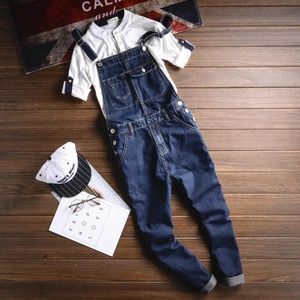 Модный мужской джинсовый комбинезон Модные персонализированные модные мужские брюки с ремешками S-5XL 240102