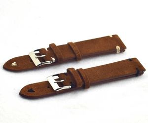 Brown Watch Bands Paspband Suede skórzane mężczyźni Kobiety oryginalne 18 mm 20 mm 22 mm zegarek Pasek Wysokiej jakości pasek KZSD08 H09153258933