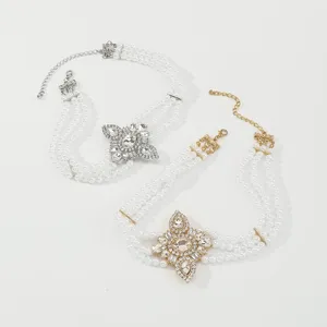 Girocollo Collane di perle barocche di lusso per donne Collana di dichiarazione multistrato per fidanzamento, festa di matrimonio, regalo di compleanno