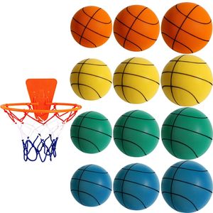 182124CM Bambini che rimbalzano muto basket comprimibile muto rimbalzo basket indoor palla silenziosa schiuma basket rimbalzo calcio 240102