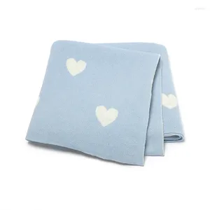 Cobertores infantis bebê algodão malha carrinho swaddle macio dormir cobre xadrez bonito amoroso nascido menina menino berço cama colcha 90/70cm