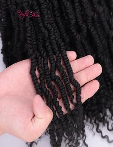 24strands BOMB Ombre Nubian Hair black marley Extensions Synthetic Jamaican Bounce Fluffy Bomb Crochet Braids Fo3139172