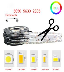 LED Strip Light DC12V 5M 300 LEDS SMD3528 5050 5630 DIODETAPE COLANTS SONELIS