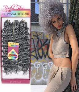 10inch Savana Mambo Deep Wave Crochet Braids Hair 3pcsbundles Jamaican Bounce Synthetic Hair Crochet Hair Extensions Ombre 7878422